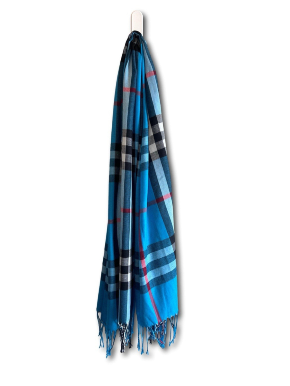 Plum Feathers Luxurious Classic Plaid Pattern Pashmina Blanket Scarf